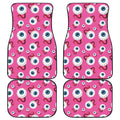 Human Eyeball Pattern Print Front and Back Car Floor Mats