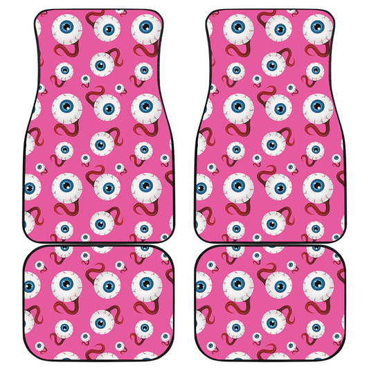 Human Eyeball Pattern Print Front and Back Car Floor Mats