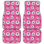 Human Eyeball Pattern Print Front and Back Car Floor Mats