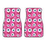 Human Eyeball Pattern Print Front Car Floor Mats