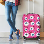 Human Eyeball Pattern Print Luggage Cover