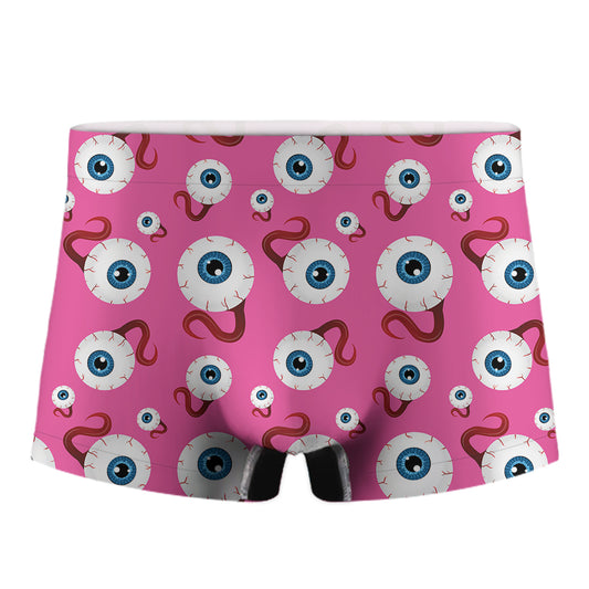Human Eyeball Pattern Print Men's Boxer Briefs