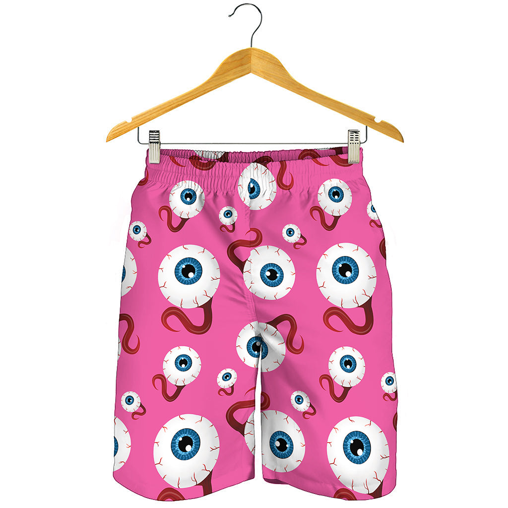 Human Eyeball Pattern Print Men's Shorts
