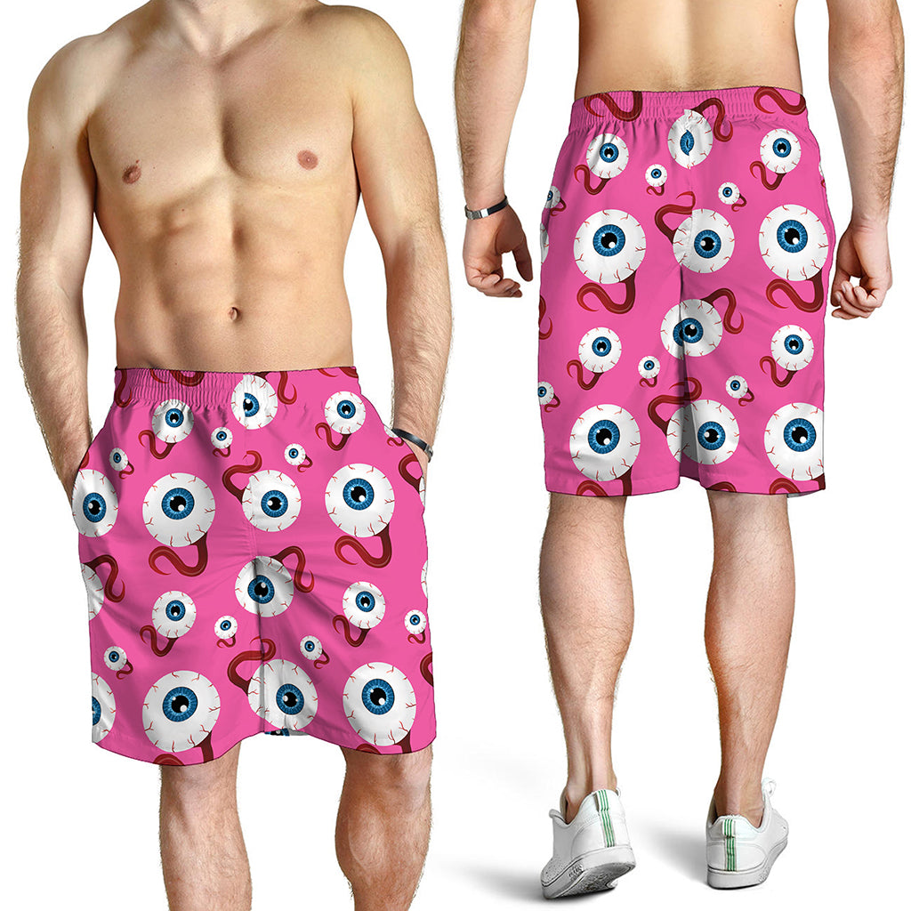 Human Eyeball Pattern Print Men's Shorts