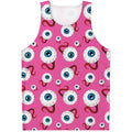 Human Eyeball Pattern Print Men's Tank Top