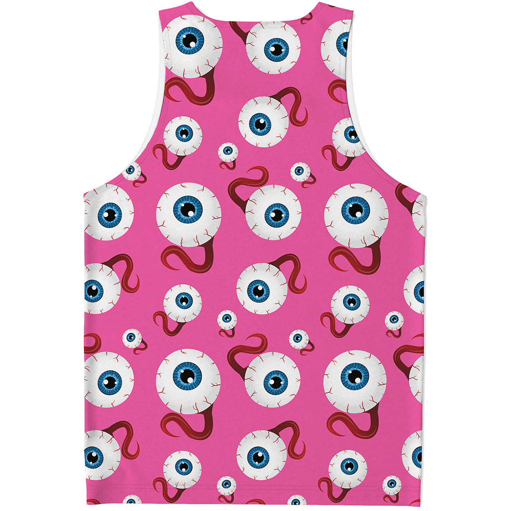 Human Eyeball Pattern Print Men's Tank Top