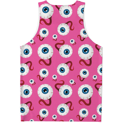 Human Eyeball Pattern Print Men's Tank Top