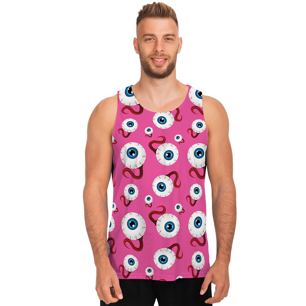 Human Eyeball Pattern Print Men's Tank Top
