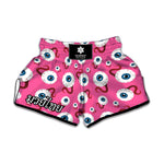 Human Eyeball Pattern Print Muay Thai Boxing Shorts