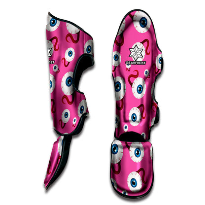Human Eyeball Pattern Print Muay Thai Shin Guard