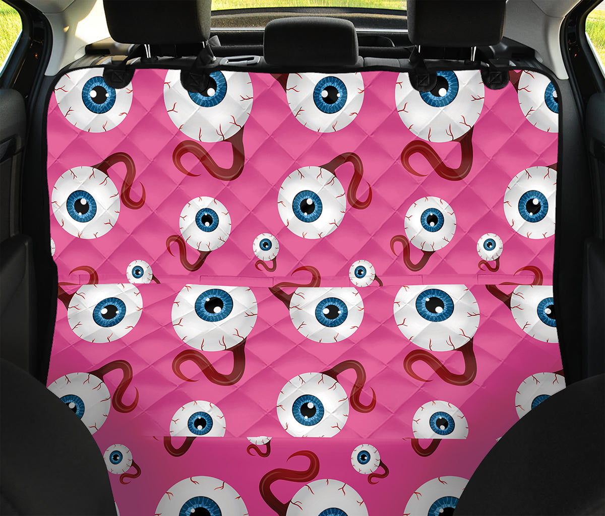 Human Eyeball Pattern Print Pet Car Back Seat Cover