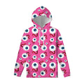 Human Eyeball Pattern Print Pullover Hoodie