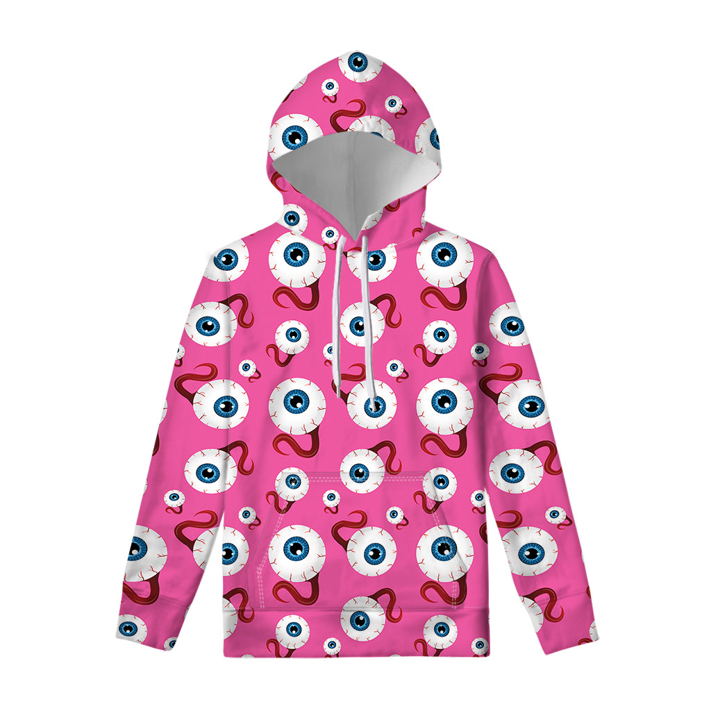 Human Eyeball Pattern Print Pullover Hoodie