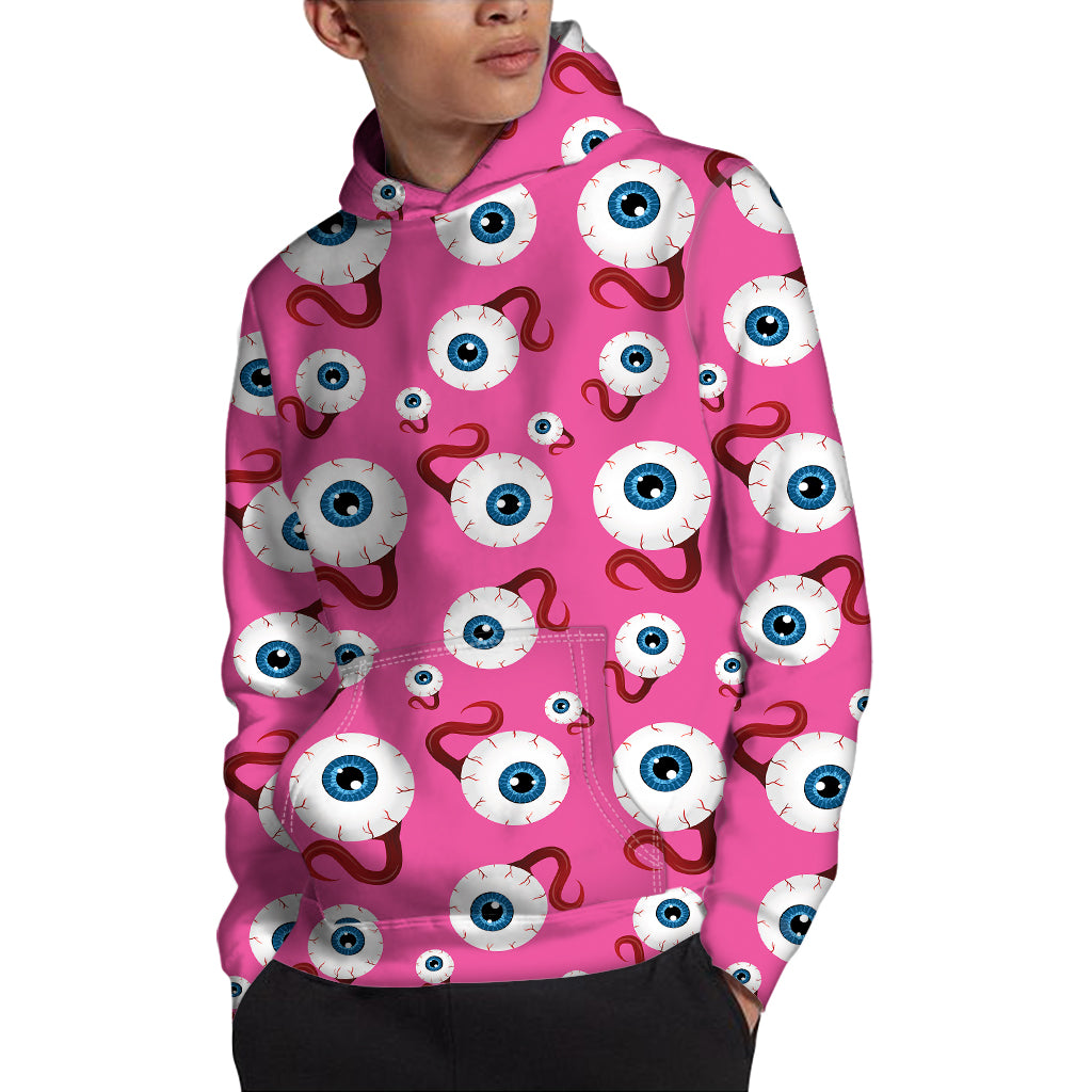 Human Eyeball Pattern Print Pullover Hoodie
