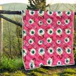 Human Eyeball Pattern Print Quilt