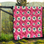 Human Eyeball Pattern Print Quilt
