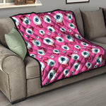 Human Eyeball Pattern Print Quilt