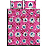 Human Eyeball Pattern Print Quilt Bed Set