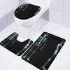 Human Skeleton X-Ray Print 3 Piece Bath Mat Set