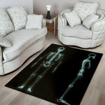 Human Skeleton X-Ray Print Area Rug