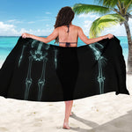 Human Skeleton X-Ray Print Beach Sarong Wrap