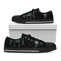 Human Skeleton X-Ray Print Black Low Top Sneakers