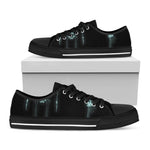 Human Skeleton X-Ray Print Black Low Top Shoes 