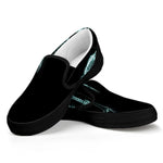 Human Skeleton X-Ray Print Black Slip On Shoes