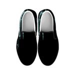 Human Skeleton X-Ray Print Black Slip On Shoes