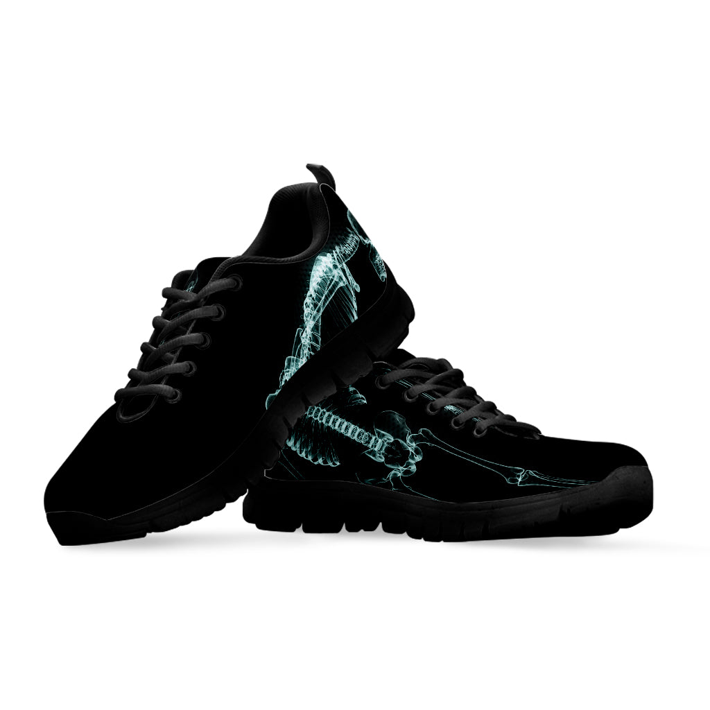 Human Skeleton X-Ray Print Black Sneakers
