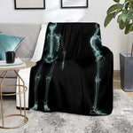 Human Skeleton X-Ray Print Blanket