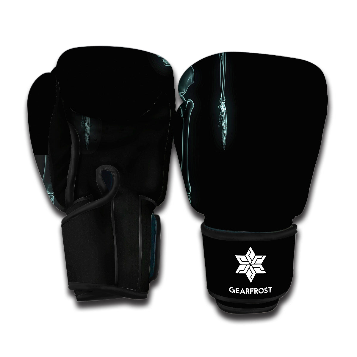 Human Skeleton X-Ray Print Boxing Gloves