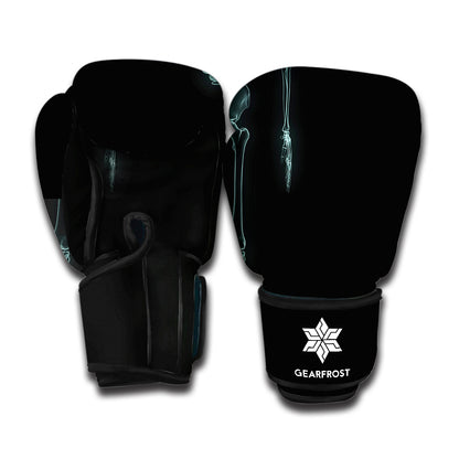 Human Skeleton X-Ray Print Boxing Gloves