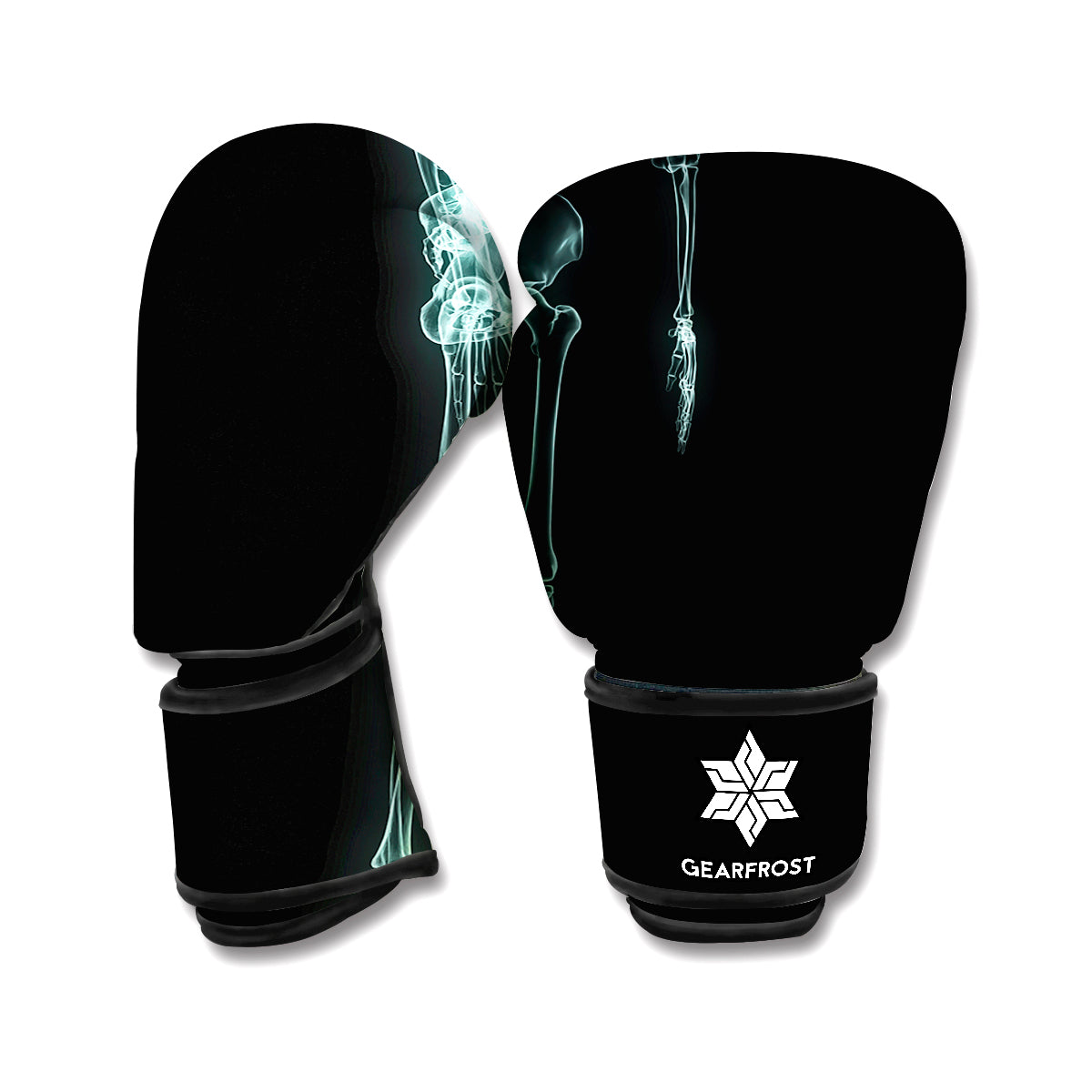 Human Skeleton X-Ray Print Boxing Gloves