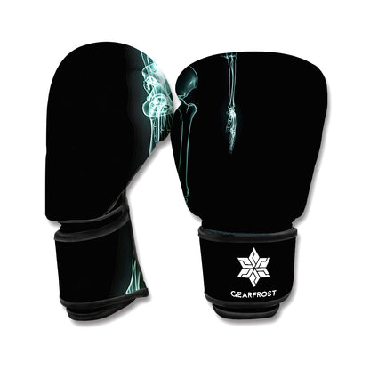 Human Skeleton X-Ray Print Boxing Gloves