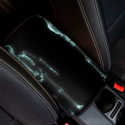 Human Skeleton X-Ray Print Car Center Console Cover