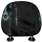 Human Skeleton X-Ray Print Car Headrest Covers