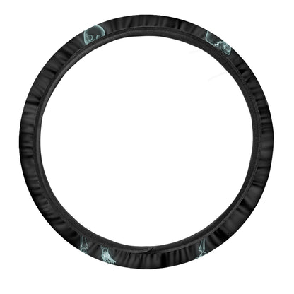 Human Skeleton X-Ray Print Car Steering Wheel Cover