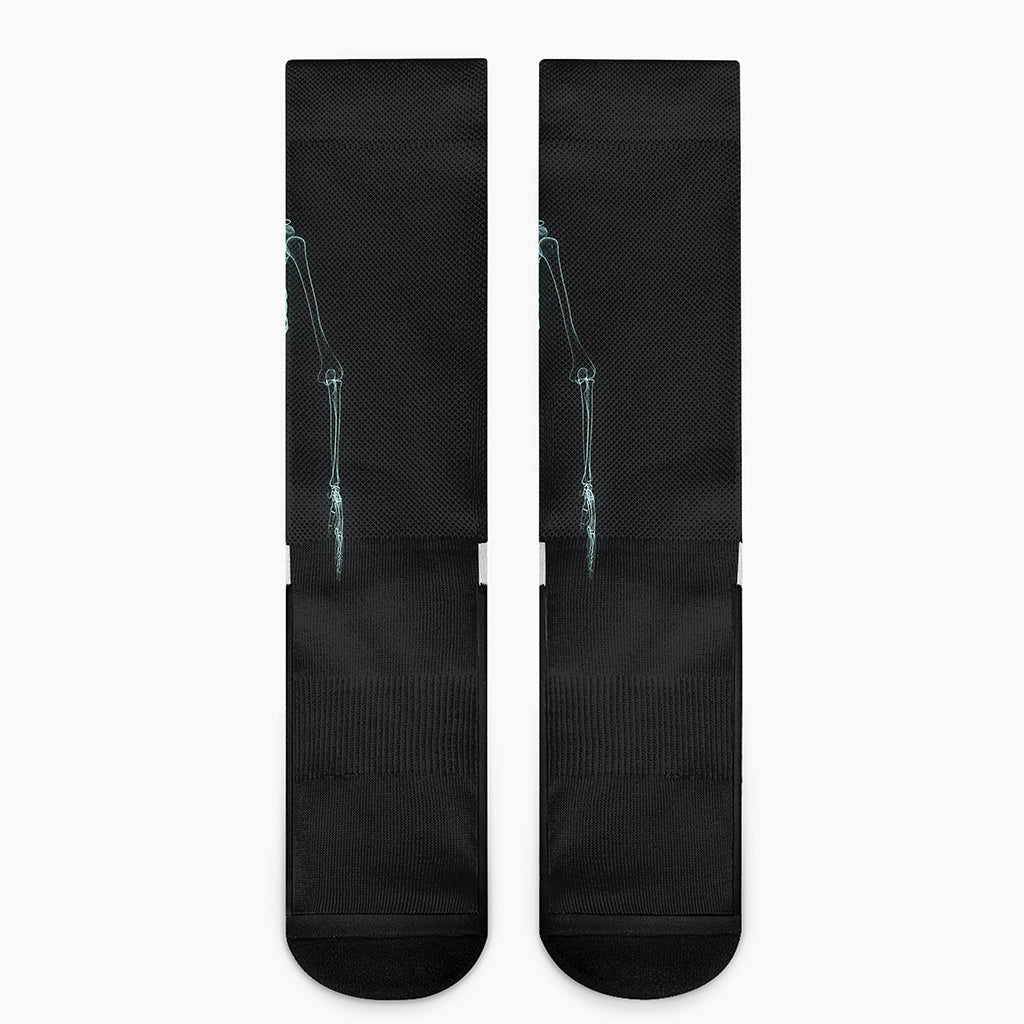 Human Skeleton X-Ray Print Crew Socks