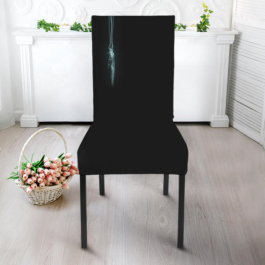 Human Skeleton X-Ray Print Dining Chair Slipcover