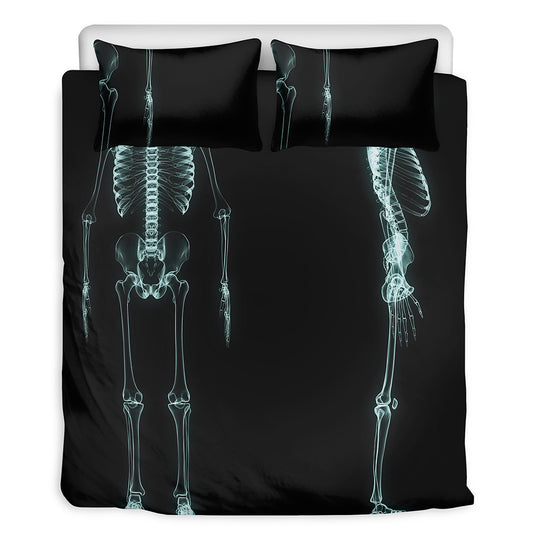 Human Skeleton X-Ray Print Duvet Cover Bedding Set