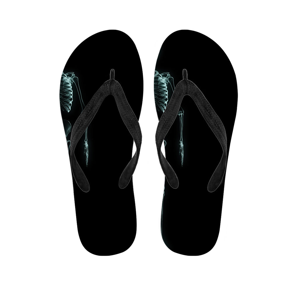 Human Skeleton X-Ray Print Flip Flops