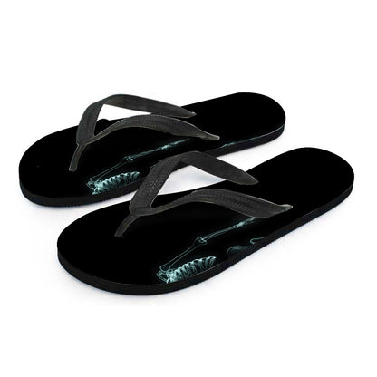 Human Skeleton X-Ray Print Flip Flops