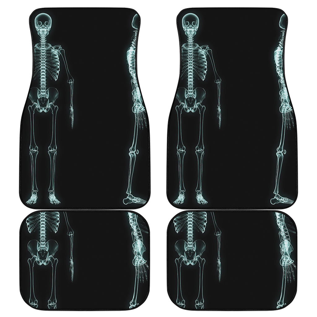 Human Skeleton X-Ray Print Front and Back Car Floor Mats