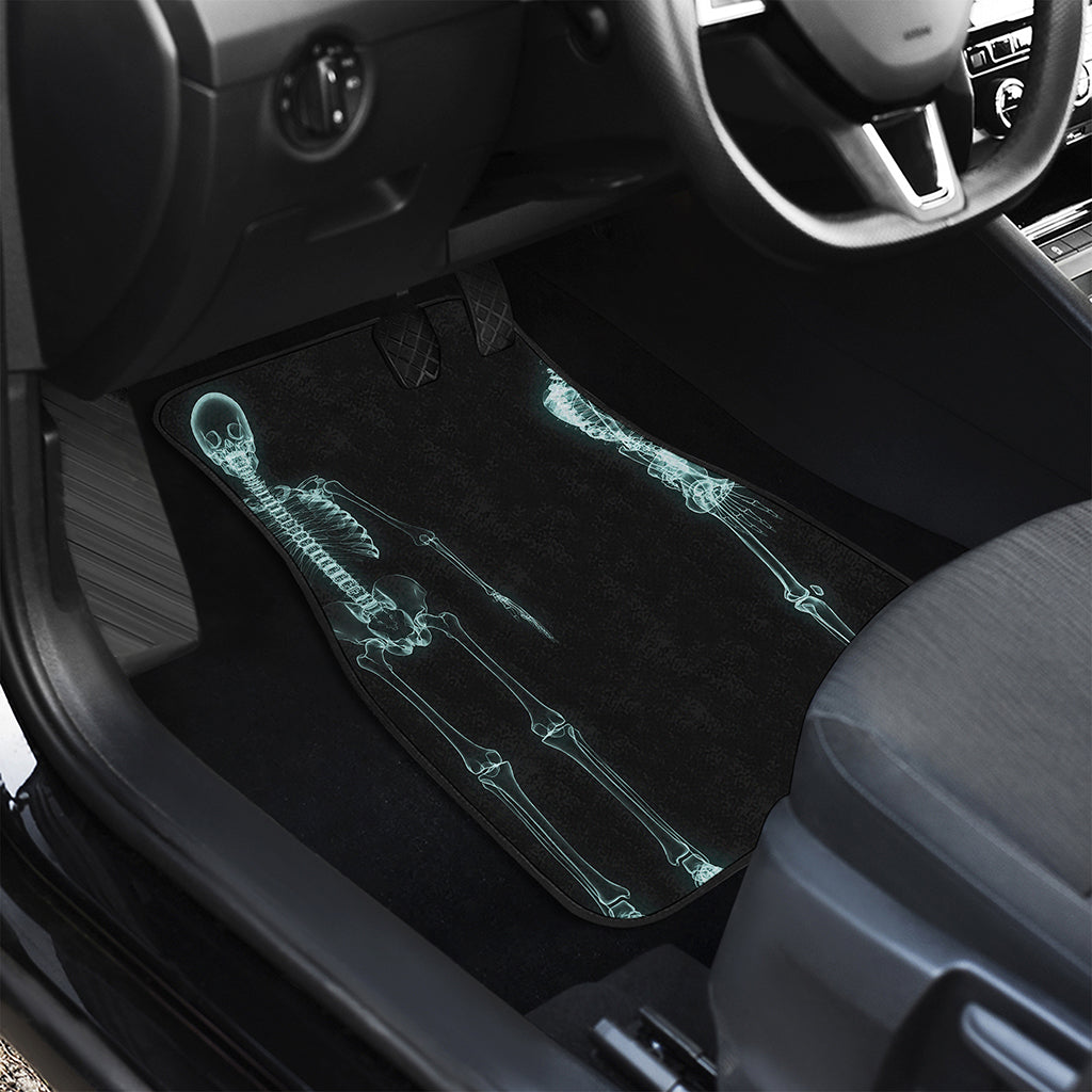 Human Skeleton X-Ray Print Front and Back Car Floor Mats