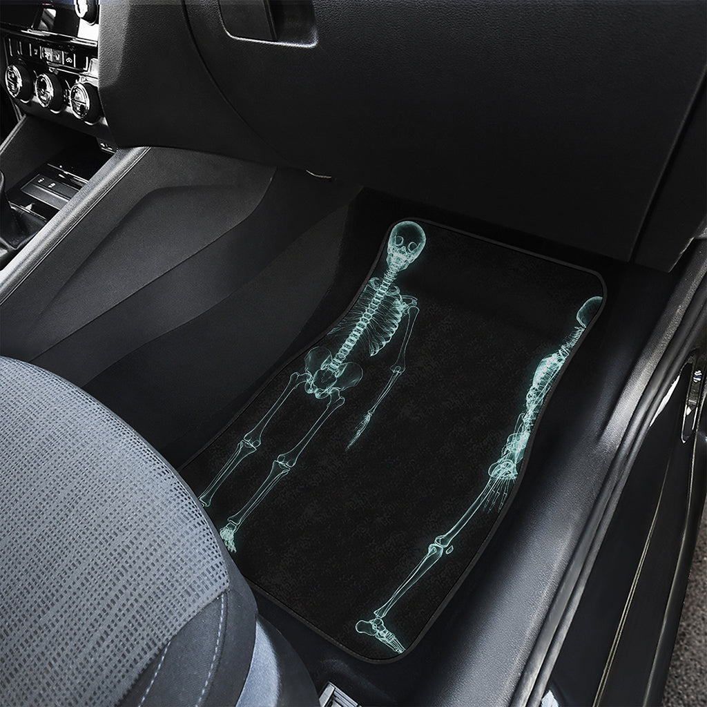 Human Skeleton X-Ray Print Front and Back Car Floor Mats