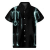 Human Skeleton X-Ray Print Men's Short Sleeve Shirt