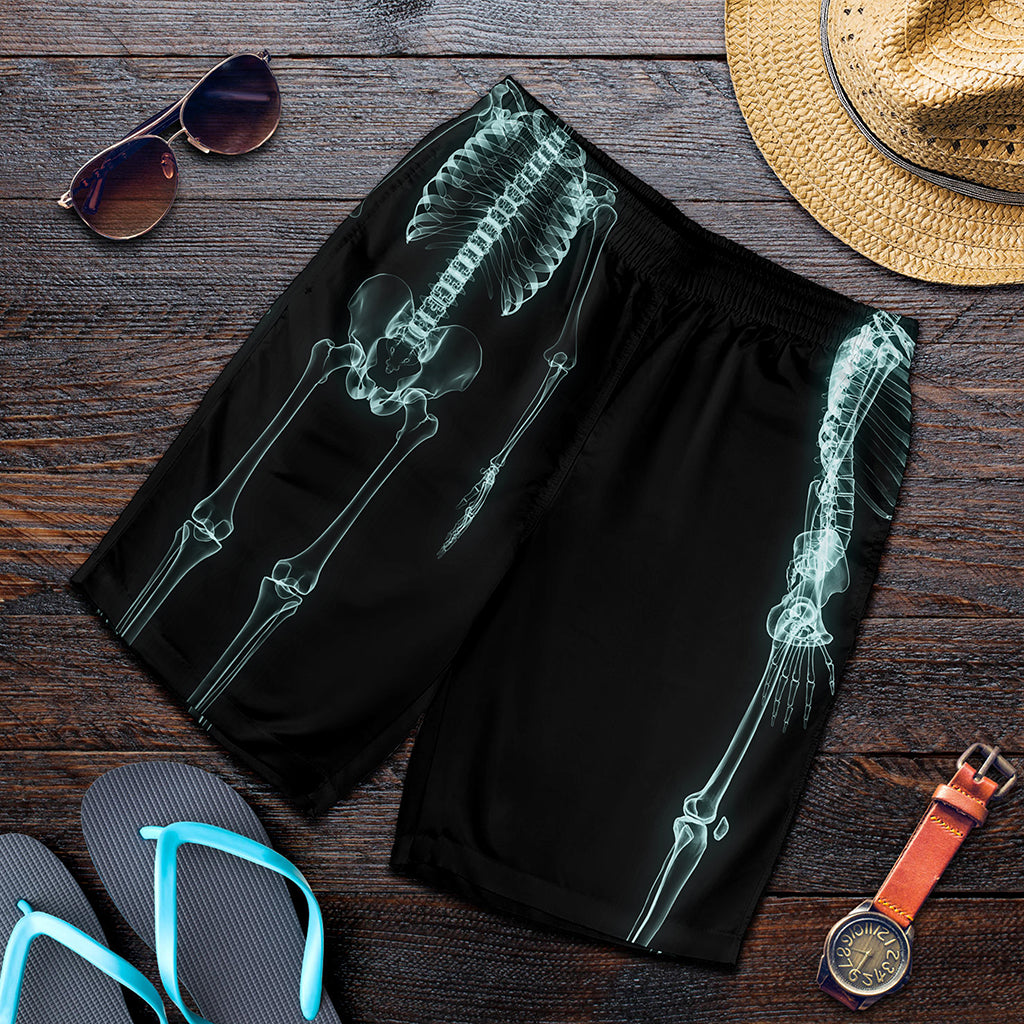 Human Skeleton X-Ray Print Men's Shorts
