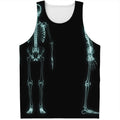 Human Skeleton X-Ray Print Men's Tank Top