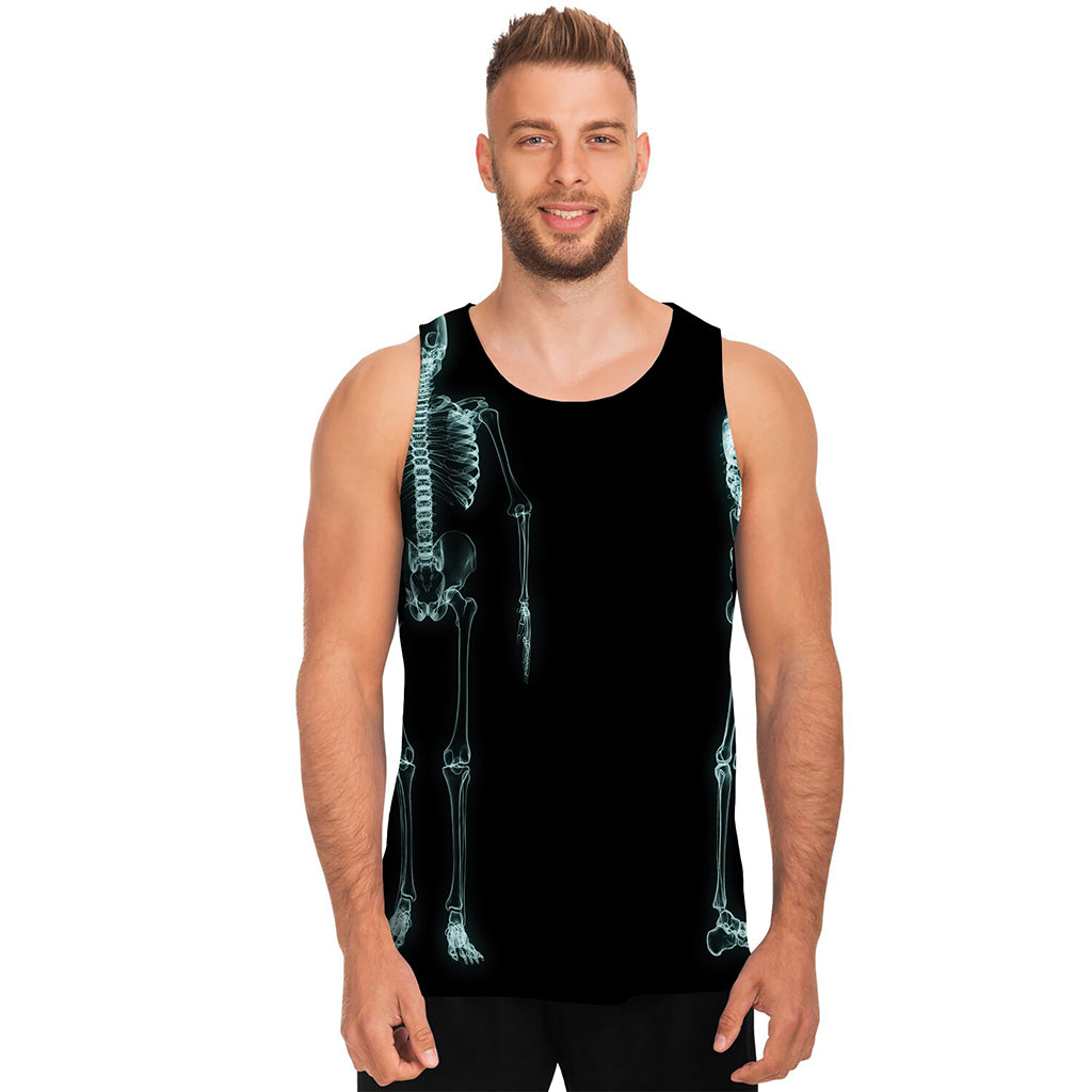 Human Skeleton X-Ray Print Men's Tank Top